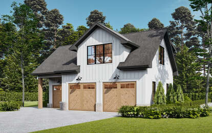 Modern Farmhouse House Plan #699-00384 Elevation Photo