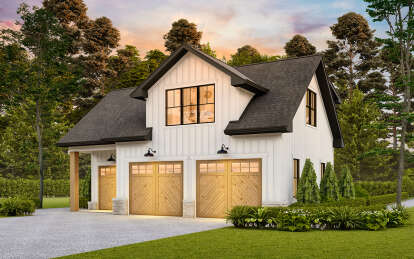 Modern Farmhouse House Plan #699-00384 Elevation Photo