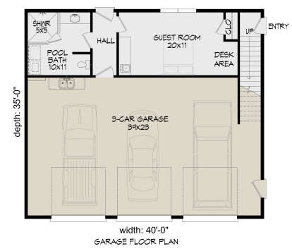 Garage Floor for House Plan #940-01081