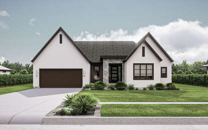 Modern Transitional House Plan #963-01025 Elevation Photo