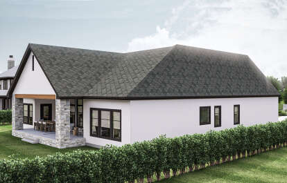 Modern Transitional House Plan #963-01025 Elevation Photo