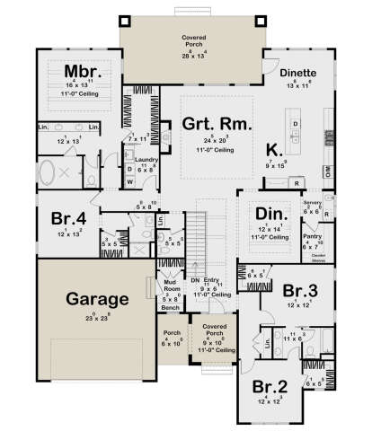 Main Floor  for House Plan #963-01025