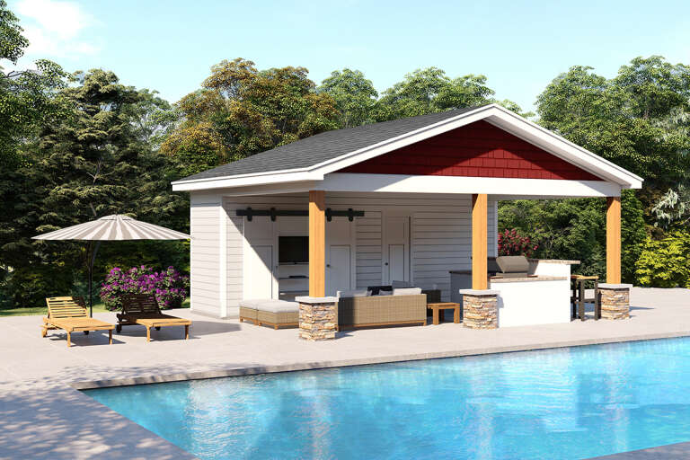 House Plan House Plan #31282 Angled Front Elevation