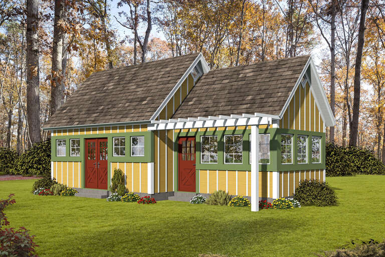 House Plan House Plan #31286 Angled Front Elevation