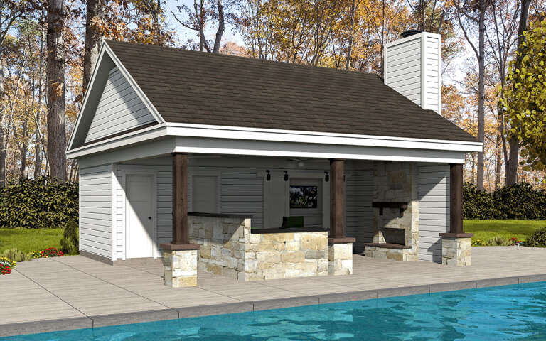 House Plan House Plan #31290 Angled Front Elevation
