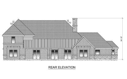 European House Plan #5445-00534 Elevation Photo