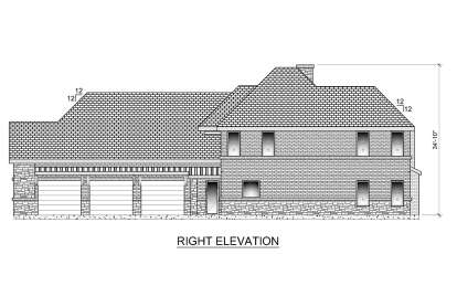 European House Plan #5445-00534 Elevation Photo