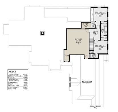 Second Floor for House Plan #5445-00534