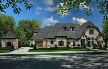 European House Plan #5445-00535 Elevation Photo