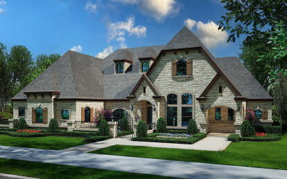 European House Plan #5445-00535 Elevation Photo