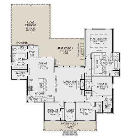 Main Floor  for House Plan #4534-00129