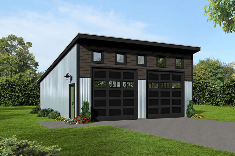 Modern 2 Car Garage Plan - 840 Square Feet | Floor Plan #940-01099 ...