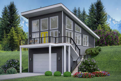 Modern House Plan #940-01100 Elevation Photo