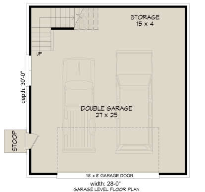 Garage Floor for House Plan #940-01101