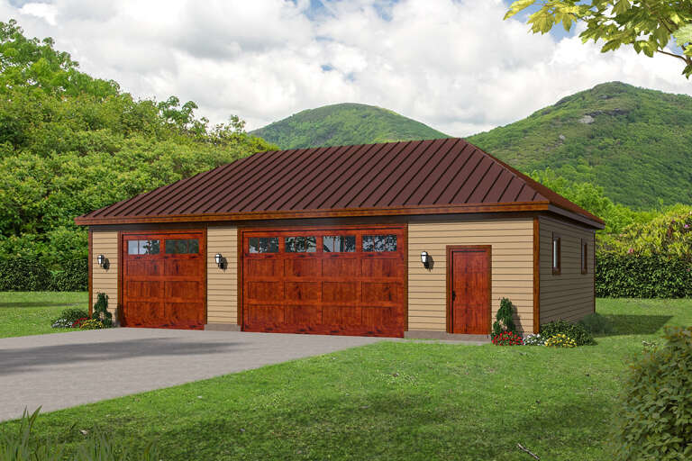 House Plan House Plan #31317 Angled Front Elevation