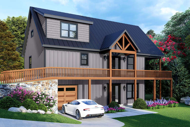 House Plan House Plan #31319 Angled Front Elevation