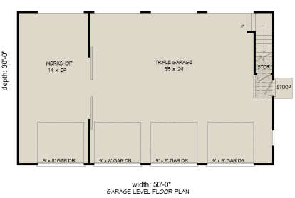 Garage Floor for House Plan #940-01113