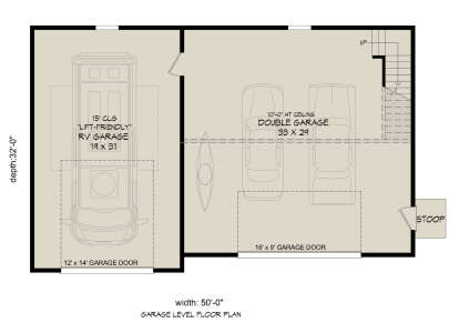 Garage Floor for House Plan #940-01115