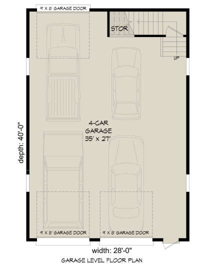 Garage Floor for House Plan #940-01116