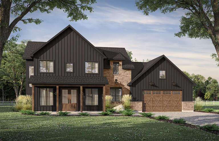 House Plan House Plan #31327 Angled Front Elevation