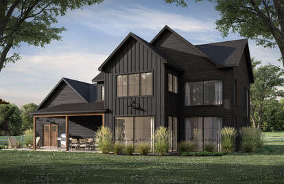 Modern Farmhouse House Plan #034-01377 Elevation Photo