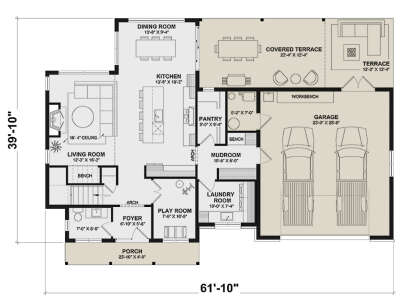 Main Floor  for House Plan #034-01377