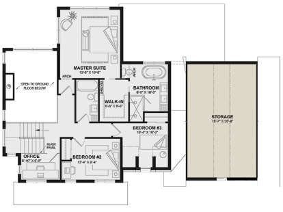 Second Floor for House Plan #034-01377