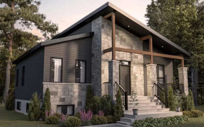 Contemporary House Plan #034-01378 Elevation Photo