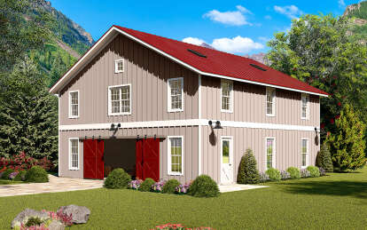 Barn House Plan #940-01118 Elevation Photo