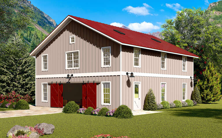 House Plan House Plan #31329 Angled Front Elevation