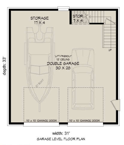 Garage Floor for House Plan #940-01119