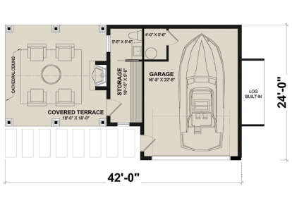 Garage Floor for House Plan #034-01379