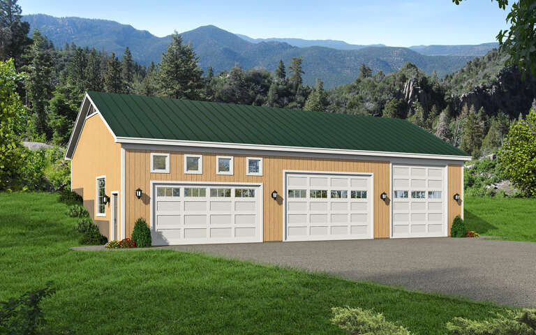 House Plan House Plan #31332 Angled Front Elevation