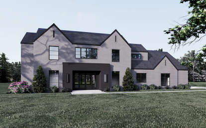 Modern Transitional House Plan #8318-00390 Elevation Photo