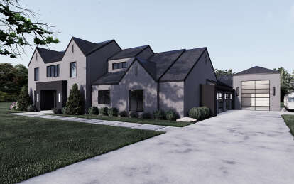Modern Transitional House Plan #8318-00390 Elevation Photo