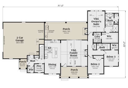 Main Floor  for House Plan #009-00405