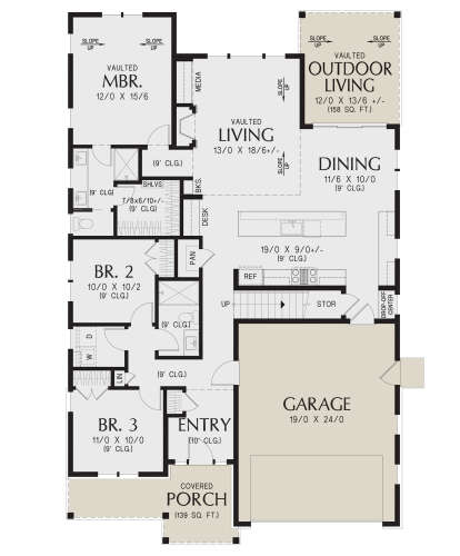 Main Floor  for House Plan #2559-01038
