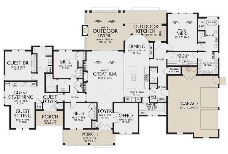 House Plan House Plan #31341 Drawing 1