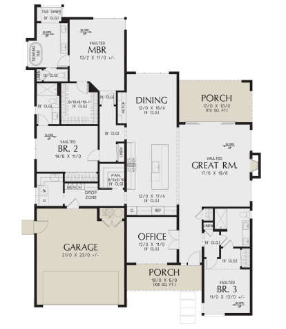 Main Floor  for House Plan #2559-01044