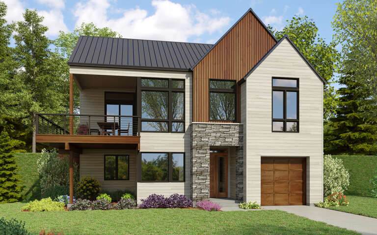 House Plan House Plan #31345 Angled Front Elevation