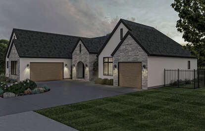 European House Plan #963-01004 Elevation Photo