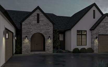 European House Plan #963-01004 Elevation Photo