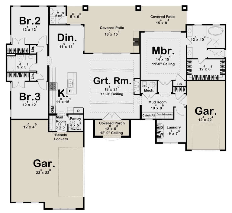 House Plan House Plan #31355 Drawing 1