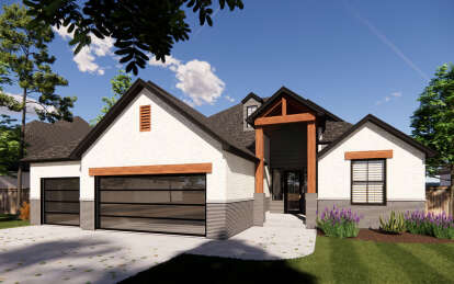 Modern House Plan #7071-00032 Elevation Photo