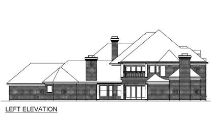 European House Plan #5445-00536 Elevation Photo