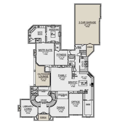 Main Floor  for House Plan #5445-00536