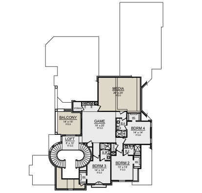 Second Floor for House Plan #5445-00536