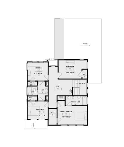Second Floor for House Plan #9185-00013