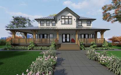 Modern Farmhouse House Plan #5984-00011 Elevation Photo