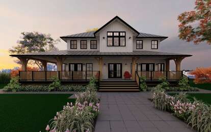Modern Farmhouse House Plan #5984-00011 Elevation Photo